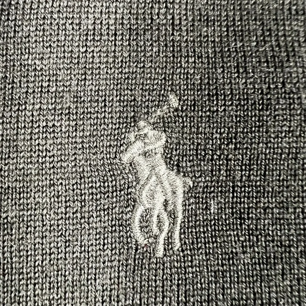 Polo Ralph Lauren V-Neck Sweater Men's Medium Green Merino Wool Pullover‎ Pony